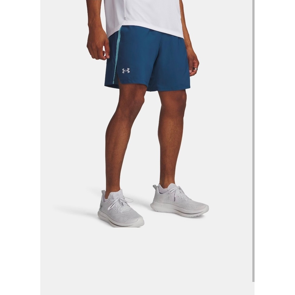 Under Armour Athletic Shorts Mens XXL Blue HeatGear Fitted Drawstring Pockets